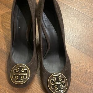 Tory Burch Dark Brown Suede Ankle Boots